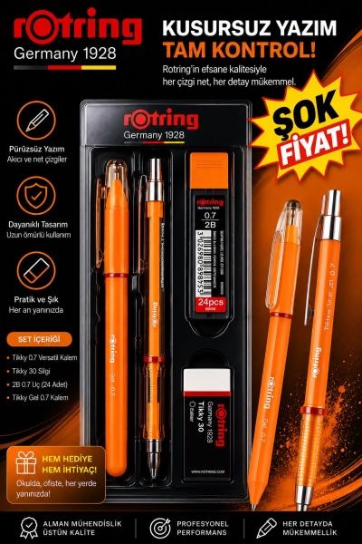 Rotring 0.7 Uçlu Kalem Jel Kalem Silgi Uç Set Fenomen Fotokopi - YKS - KPSS - ALES