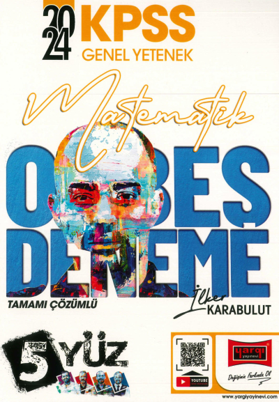 MATEMATİK 15 DENEME TAMAMI ÇÖZÜMLÜ (5 YÜZ SERİSİ) Fenomen Fotokopi - YKS - KPSS - ALES