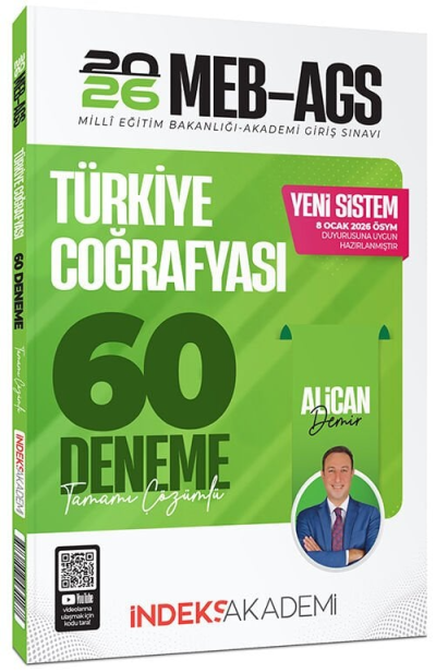 2026 MEB-AGS Türkiye Coğrafyası 60 Deneme Çözümlü İndeks Akademi Yayıncılık Fenomen Fotokopi - YKS - KPSS - ALES