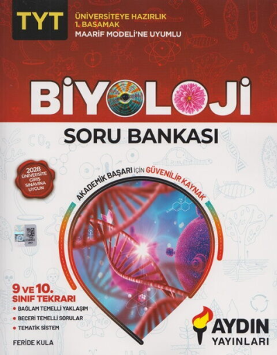 TYT Biyoloji Maarif Model 1. Basamak Soru Bankası Aydın Yayınları Fenomen Fotokopi - YKS - KPSS - ALES