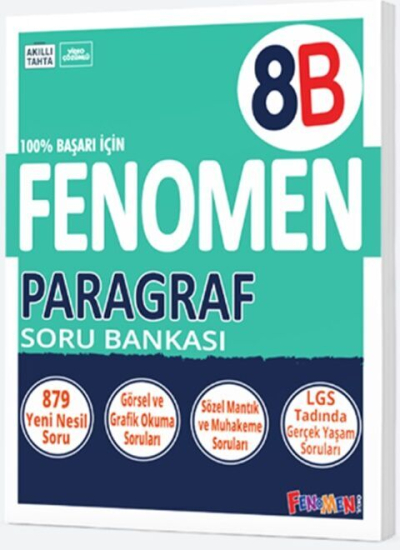 8. Sınıf Fenomen Paragraf B Soru Bankası Fenomen Kitap Fenomen Fotokopi - YKS - KPSS - ALES
