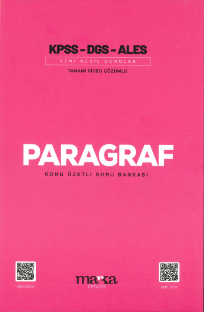 PARAGRAF KONU ÖZETLİ SORU BANKASI Fenomen Fotokopi - YKS - KPSS - ALES