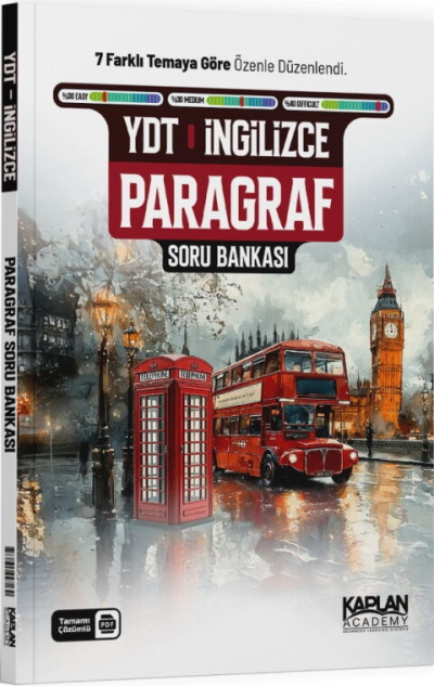 YDT İngilizce Paragraf Soru Bankası Kaplan Akademi Fenomen Fotokopi - YKS - KPSS - ALES