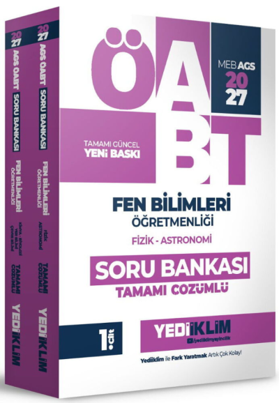 2027 MEB AGS ÖABT Fen Bilimleri Öğretmenliği Tamamı Çözümlü Soru Bankası 2 Cilt Yediiklim Yayınları Fenomen Fotokopi - YKS - KPSS - ALES