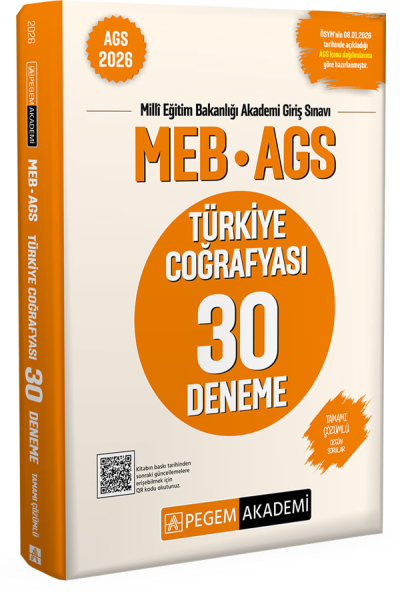 2026 MEB AGS Türkiye Coğrafyası 30 Deneme Pegem Akademi Fenomen Fotokopi - YKS - KPSS - ALES