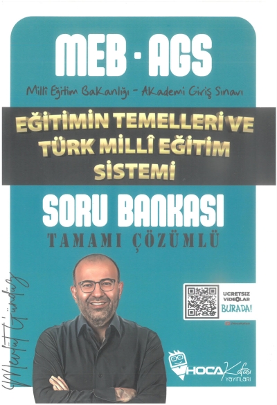 MEB-AGS Eğitimin Temelleri ve Türk Milli Eğitim Sistemi Soru Bankası Çözümlü Hoca Kafası Yayınları Fenomen Fotokopi - YKS - KPSS - ALES