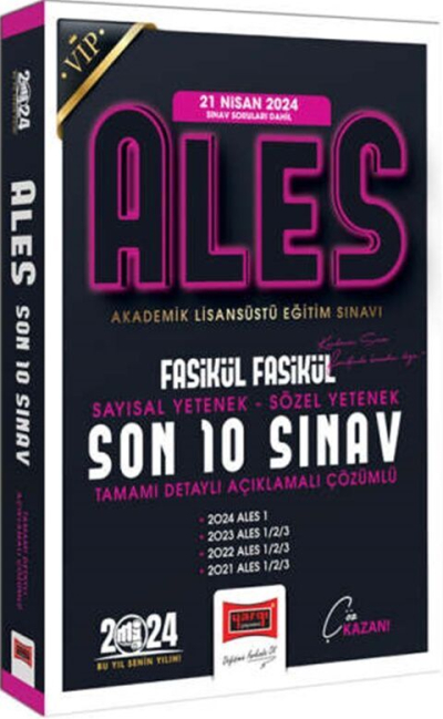 2024 ALES Son 10 Sınav Fasikül Fasikül Çıkmış Sorular (21 Nisan 2024 Sınavı Dahil) Yargı Yayınevi Fenomen Fotokopi - YKS - KPSS - ALES