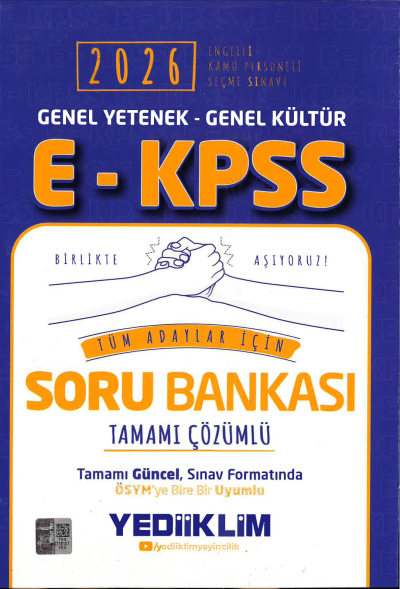 2026 E KPSS Genel Yetenek Genel Kültür Tüm Adaylar İçin Tamamı Çözümlü Soru Bankası Yediiklim Yayınları Fenomen Fotokopi - YKS - KPSS - ALES