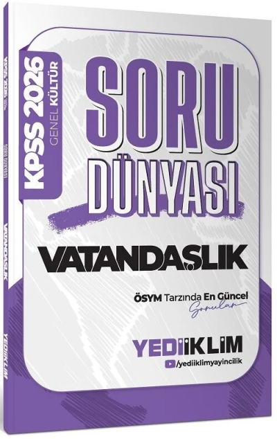2026 KPSS Genel Yetenek Vatandaşlık Soru Dünyası Yediiklim Yayınları Fenomen Fotokopi - YKS - KPSS - ALES