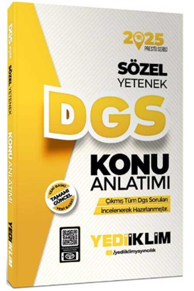 2025 DGS Sözel Yetenek Konu Anlatımı Yediiklim Yayınları Fenomen Fotokopi - YKS - KPSS - ALES