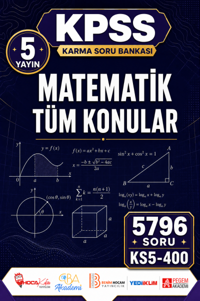 MATEMATİK TÜM KONULAR 5 Yayın 5796 Soru Fenomen Fotokopi - YKS - KPSS - ALES