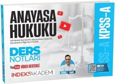 KPSS A Grubu Anayasa Hukuku Video Ders Notları Erdal Fanid İndeks Akademi Yayıncılık Fenomen Fotokopi - YKS - KPSS - ALES