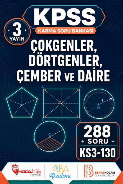 Çokgenler, Dörtgenler, Çember ve Daire 3 Yayın 288 Soru (Benim Hocam - CBA - Hoca Kafası Yayınları)