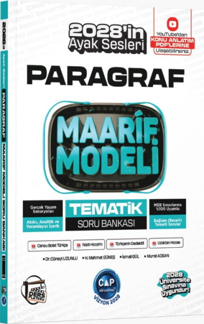 Üniversiteye Hazırlık Paragraf Ders Platosu Maarif Modeli Tematik Soru Bankası Çap Yayınları Fenomen Fotokopi - YKS - KPSS - ALES
