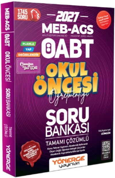 ÖABT Okul Öncesi Öğretmenliği Planla-Yap-Değerlendir Soru Bankası Çözümlü Muhammet Güngör Yönerge Yayınları Fenomen Fotokopi - YKS - KPSS - ALES