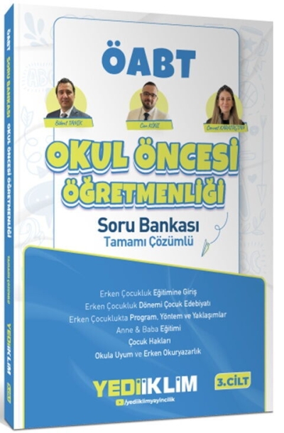 MEB AGS ÖABT Okul Öncesi Öğretmenliği Tamamı Çözümlü Soru Bankası Cilt 3 Yediiklim Yayınları Fenomen Fotokopi - YKS - KPSS - ALES