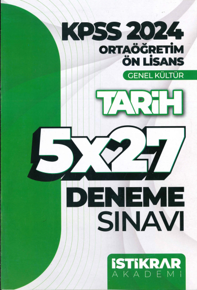 TARİH 5*27 DENEME SINAVI Fenomen Fotokopi - YKS - KPSS - ALES