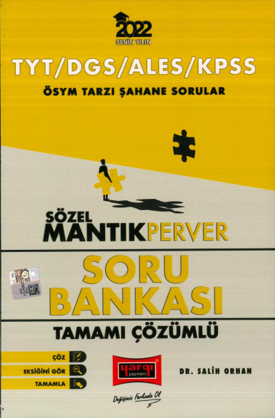 SÖZEL MANTIK PERVER SERİSİ SORU BANKASI TAMAMI ÇÖZÜMLÜ Fenomen Fotokopi - YKS - KPSS - ALES