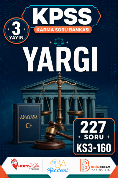 Yargı 3 Yayın 227 Soru (Benim Hocam - CBA - Hoca Kafası Yayınları) Fenomen Fotokopi - YKS - KPSS - ALES