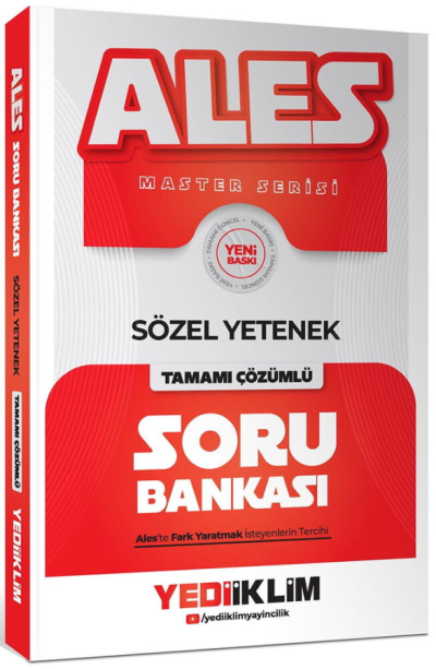 2027 ALES Sözel Yetenek Tamamı Çözümlü Soru Bankası Yediiklim Yayınları Fenomen Fotokopi - YKS - KPSS - ALES