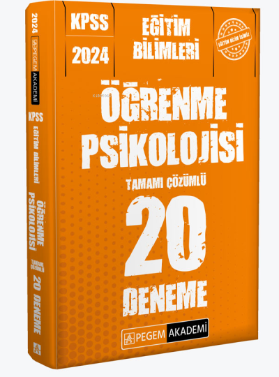 ÖĞRENME PSİKOLOJİSİ 20 DENEME TAMAMI ÇÖZÜMLÜ Fenomen Fotokopi - YKS - KPSS - ALES