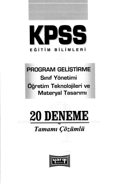 PROGRAM SINIF MATERYAL 20 Lİ DENEME
