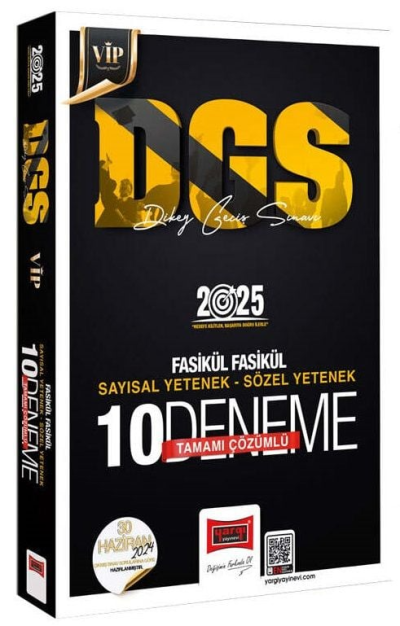 2025 DGS Vip Tamamı Çözümlü Sayısal Sözel Yetenek Fasikül Fasikül 10 Deneme Yargı Yayınları Fenomen Fotokopi - YKS - KPSS - ALES