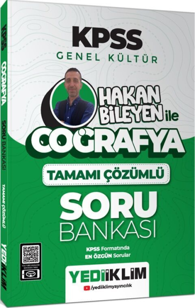2025 KPSS Genel Kültür Coğrafya Hakan Bileyen İle Tamamı Çözümlü Soru Bankası Yediiklim Yayınları Fenomen Fotokopi - YKS - KPSS - ALES