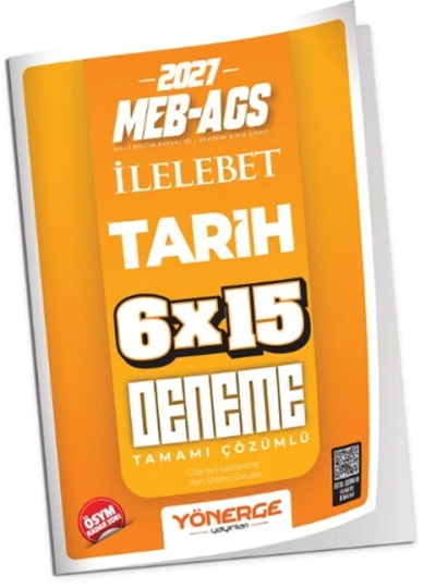 MEB-AGS Tarih İLELEBET 6x15 Deneme Çözümlü Yönerge Yayınları Fenomen Fotokopi - YKS - KPSS - ALES