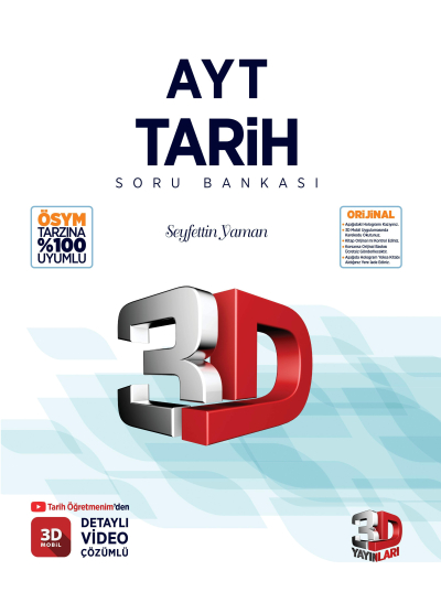 3D AYT TARİH SORU BANKASI Fenomen Fotokopi - YKS - KPSS - ALES