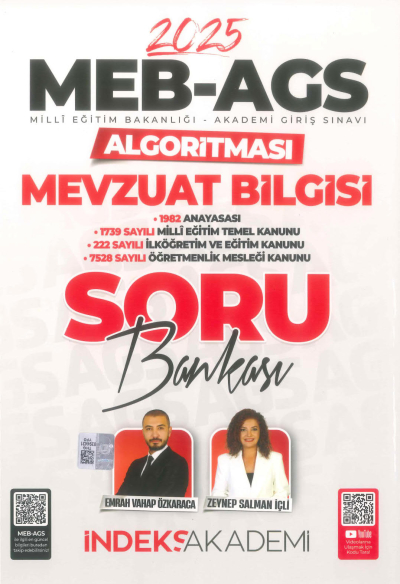 2025 MEB AGS Algoritması Mevzuat Bilgisi Soru Bankası Çözümlü İndeks Akademi Yayıncılık Fenomen Fotokopi - YKS - KPSS - ALES