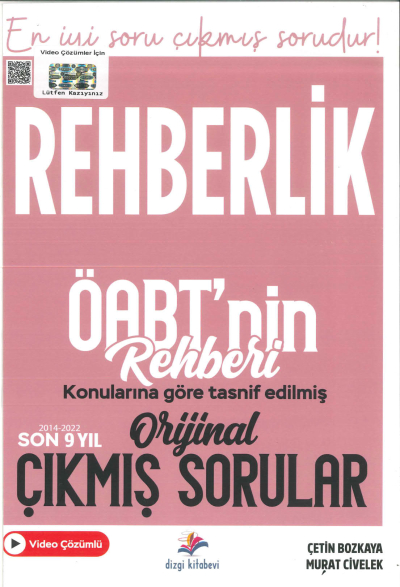 REHBERLİK ÖABT'NİN REHBERİ KONULARINA GÖRE TASNİF EDİLMİŞ 2014-2022 ÇIKMIŞ SORULAR Fenomen Fotokopi - YKS - KPSS - ALES