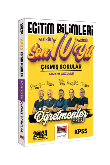 2024 KPSS Eğitim Bilimleri Öğretmenler Ekibi Tamamı Çözümlü Fasikül Fasikül Çıkmış Sorular Son 10 Yıl Fenomen Fotokopi - YKS - KPSS - ALES