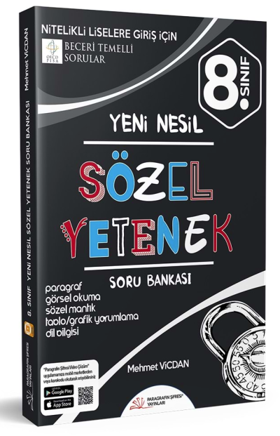 8. Sınıf Sözel Yetenek Yeni Nesil Soru Bankası Paragrafın Şifresi Yayınları Fenomen Fotokopi - YKS - KPSS - ALES