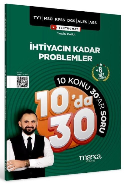 İhtiyacın Kadar Problemler Kampı 10 da 30 Soru Bankası Çözümlü Marka Yayınları Fenomen Fotokopi - YKS - KPSS - ALES