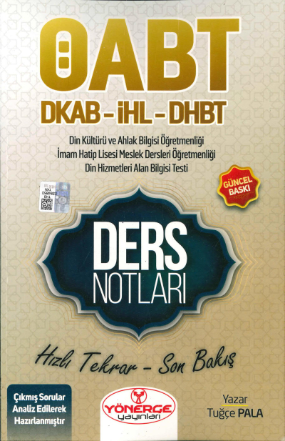 DKAB İHL DHBT DERS NOTLARI Fenomen Fotokopi - YKS - KPSS - ALES
