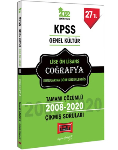 KPSS Genel Kültür Lise Ön Lisans Coğrafya Tamamı Çözümlü Çıkmış Sorular Fenomen Fotokopi - YKS - KPSS - ALES