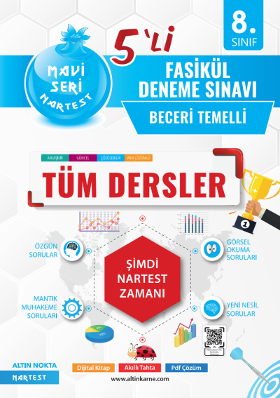 8. Sınıf Nartest Tüm Dersler 5 Li Fasikül Deneme Sınavı Nartest Yayınları