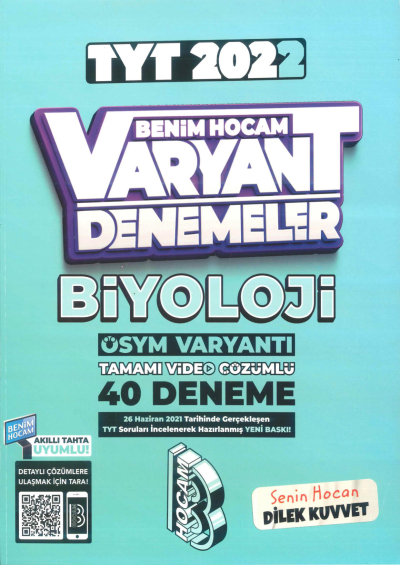 TYT BİYOLOJİ VARYANT 40 DENEME Fenomen Fotokopi - YKS - KPSS - ALES