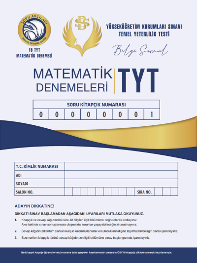 TYT MATEMATİK DENEMELER 15*40