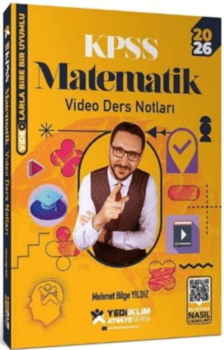 2026 KPSS Matematik Atölye Video Ders Notları Mehmet Bilge Yıldız Yediiklim Yayınları Fenomen Fotokopi - YKS - KPSS - ALES