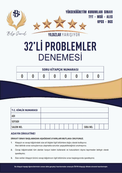 PROBLEMLER DENEMESİ 32*12 Fenomen Fotokopi - YKS - KPSS - ALES