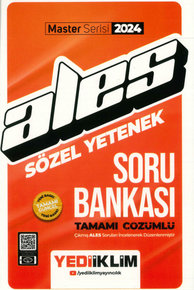 ALES SÖZEL YETENEK SORU BANKASI TAMAMI ÇÖZÜMLÜ (MASTER SERİSİ) Fenomen Fotokopi - YKS - KPSS - ALES