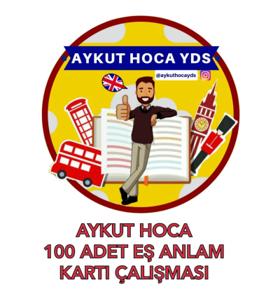 AYKUT HOCA 100 ADET EŞ ANLAM KARTI ÇALIŞMASI Fenomen Fotokopi - YKS - KPSS - ALES