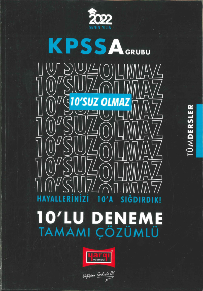 10'SUZ OLMAZ 10'LU DENEME TAMAMI ÇÖZÜMLÜ (TÜM DERSLER) Fenomen Fotokopi - YKS - KPSS - ALES