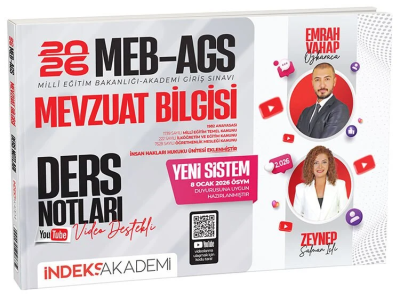 2026 MEB-AGS Mevzuat Bilgisi Video Ders Notları İndeks Akademi Yayıncılık Fenomen Fotokopi - YKS - KPSS - ALES