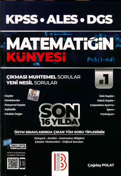 MATEMATİĞİN KÜNYESİ ÇIKMASI MUHTEMEL SORULAR 1. CİLT Fenomen Fotokopi - YKS - KPSS - ALES