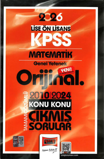 2026 KPSS Lise-Önlisans Matematik Orijinal 2010-2024 Konu Konu Çıkmış Sorular Yargı Yayınları Fenomen Fotokopi - YKS - KPSS - ALES