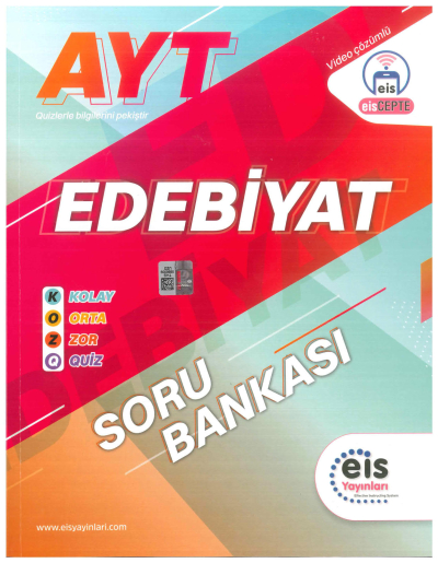 AYT Türk Dili ve Edebiyatı KOZ Serisi Soru Bankası Eis Yayınları Fenomen Fotokopi - YKS - KPSS - ALES