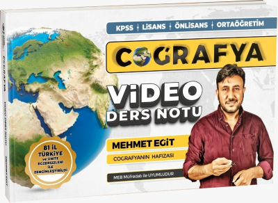 2024 KPSS Mehmet Eğit Coğrafya Video Ders Notları Fenomen Fotokopi - YKS - KPSS - ALES